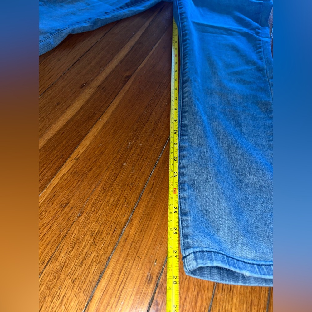 Lauren Conrad Jeans skinny stonewashed stretch sz 14 repaired fastener hi-rise - Picture 5 of 13